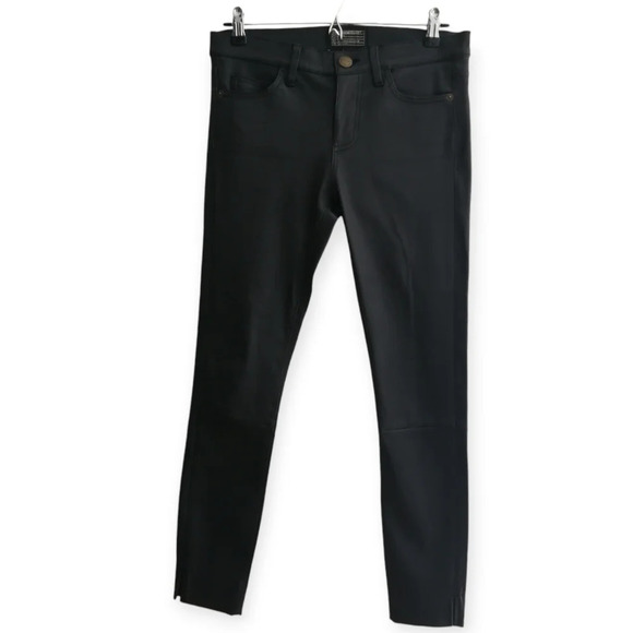 Current/Elliott Leather Side Slit Stiletto Pants in Vintage Black Ankle Size 27 - Picture 16 of 16